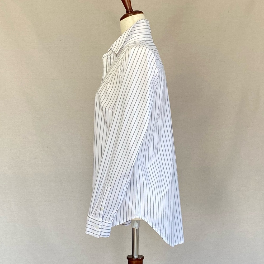 Nine West Striped Structured Button Down Long Sle… - image 4